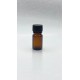 5 ml Kahverengi (Amber) Cam Şişe Siyah Plastik Düz Kapaklı