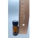5 ml Kahverengi (Amber) Cam Şişe Siyah Plastik Düz Kapaklı