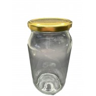 1000 ml Cam Konserve Kavanozu Metal Gold Kapaklı