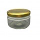 300 ml  Cam Konserve Kavanozu Gold Metal Kapaklı