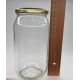 1000 ml Cam Konserve Kavanozu Metal Gold Kapaklı
