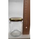 210 ml Cam Konserve Kavanozu Gold Metal Kapaklı