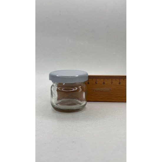 29ml konserve kavanozu Beyaz Kapaklı