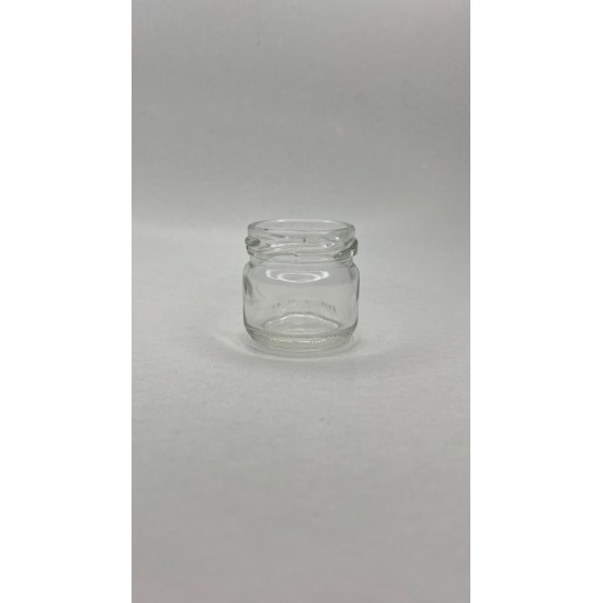 29 ml Cam Konserve Kavanozu Siyah Metal Kapaklı