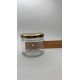 300 ml  Cam Konserve Kavanozu Gold Metal Kapaklı