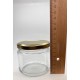 300 ml  Cam Konserve Kavanozu Gold Metal Kapaklı