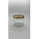 300 ml  Cam Konserve Kavanozu Gold Metal Kapaklı