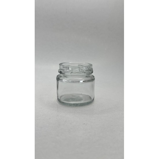 40 ml Cam Konserve Kavanozu Beyaz Metal Kapaklı