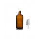 100 ml Kahverengi Cam Serum Pompalı Şişe Beyaz Renk