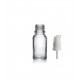 10 ml Şeffaf Cam Serum Pompalı Şişe Beyaz