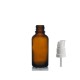 20 ml Kahverengi (Amber) Cam Serum Pompalı Şişe Beyaz