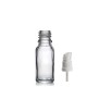 20 ml Şeffaf Cam Serum Pompalı Şişe Beyaz