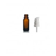 5 ml Kahverengi (Amber) Cam Serum Pompalı Şişe Beyaz