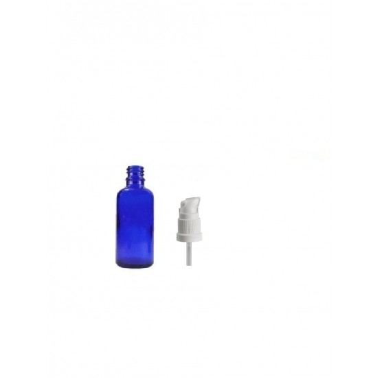20ml Mavi Şişe Serum Pompalı Beyaz Renk
