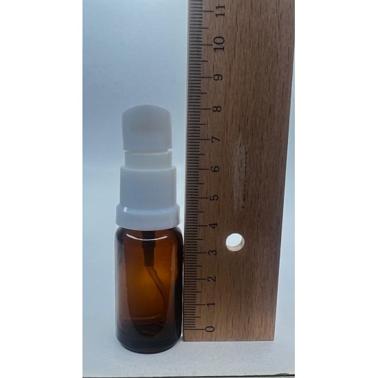 50 ml Kahverengi (Amber) Cam Serum Pompalı Şişe Beyaz