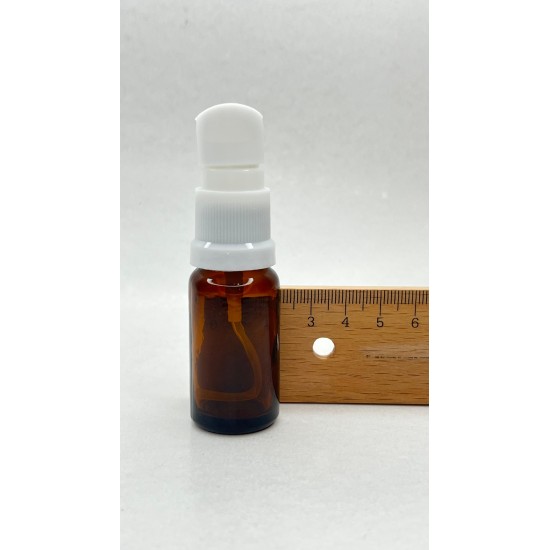 50 ml Kahverengi (Amber) Cam Serum Pompalı Şişe Beyaz