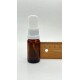 50 ml Kahverengi (Amber) Cam Serum Pompalı Şişe Beyaz
