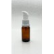 50 ml Kahverengi (Amber) Cam Serum Pompalı Şişe Beyaz
