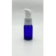 10 ml Mavi (Kobalt) Cam Serum Pompalı Şişe Beyaz