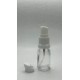 10 ml Şeffaf Cam Serum Pompalı Şişe Beyaz