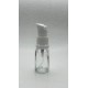 10 ml Şeffaf Cam Serum Pompalı Şişe Beyaz