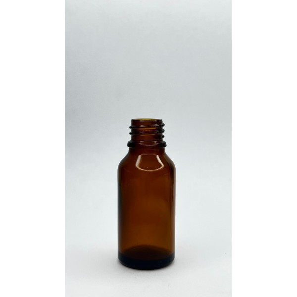 20 ml Kahverengi (Amber) Cam Serum Pompalı Şişe Beyaz