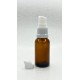 20 ml Kahverengi (Amber) Cam Serum Pompalı Şişe Beyaz