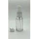 20 ml Şeffaf Cam Serum Pompalı Şişe Beyaz