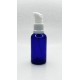 30 ml Mavi (Kobalt) Cam Serum Pompalı Şişe Beyaz
