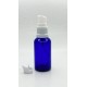 30 ml Mavi (Kobalt) Cam Serum Pompalı Şişe Beyaz