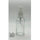 30 ml Şeffaf Cam Serum Pompalı Şişe Beyaz