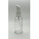 30 ml Şeffaf Cam Serum Pompalı Şişe Beyaz