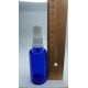 50 ml Mavi (Kobalt) Cam Serum Pompalı Şişe Beyaz