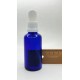 50 ml Mavi (Kobalt) Cam Serum Pompalı Şişe Beyaz