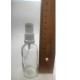 50 ml Şeffaf Cam Serum Pompalı Şişe Beyaz