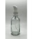 50 ml Şeffaf Cam Serum Pompalı Şişe Beyaz