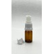 5 ml Kahverengi (Amber) Cam Serum Pompalı Şişe Beyaz