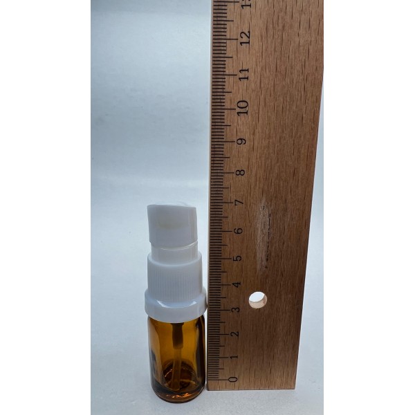 5 ml Kahverengi (Amber) Cam Serum Pompalı Şişe Beyaz