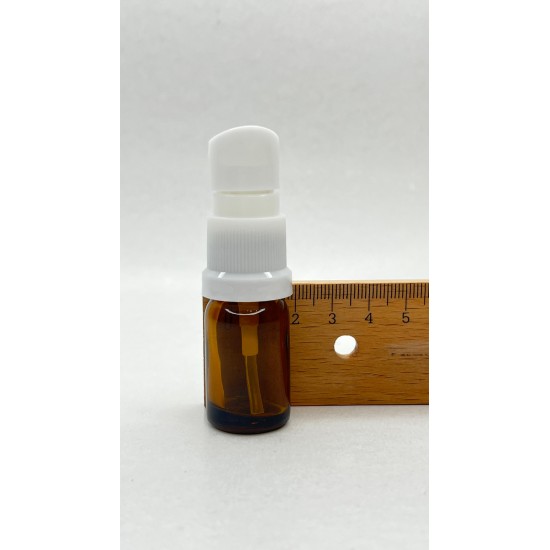 5 ml Kahverengi (Amber) Cam Serum Pompalı Şişe Beyaz