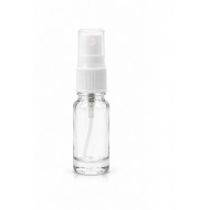 10 ml Şeffaf Cam Beyaz Sprey Başlıklı Şişe