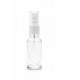 20 ml Şeffaf Cam Beyaz Sprey Başlıklı Şişe