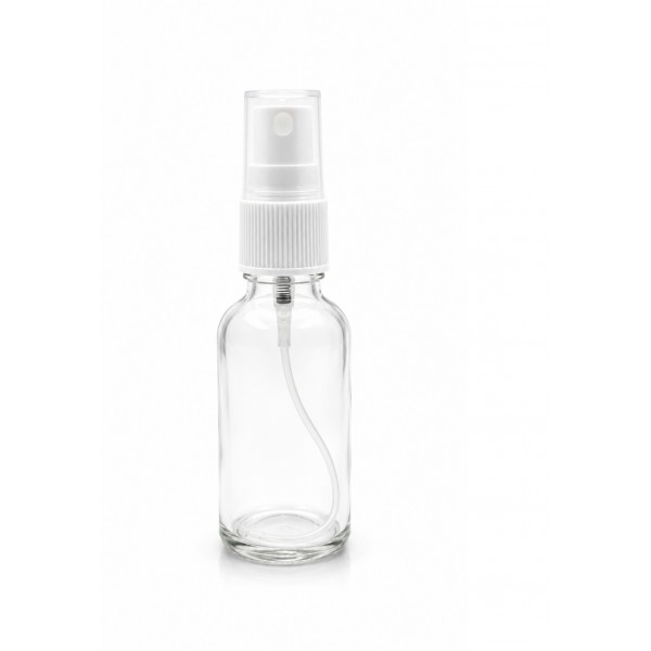 30ml Şeffaf Şişe Beyaz Sprey Başlıklı