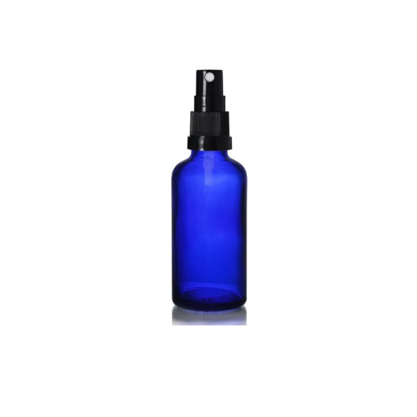 50 ml Mavi (Kobalt) Cam Sprey Başlıklı Şişe