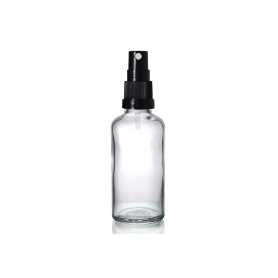 50 ml Şeffaf Cam Sprey Başlıklı Şişe
