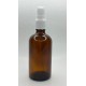 100 ml Kahverengi (Amber) Beyaz Cam Sprey Başlıklı Şişe