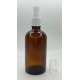 100 ml Kahverengi (Amber) Beyaz Cam Sprey Başlıklı Şişe