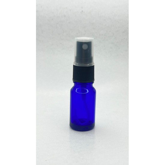 10 ml Mavi (Kobalt) Beyaz Cam Sprey Başlıklı Şişe