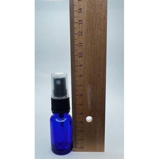 10 ml Mavi (Kobalt) Beyaz Cam Sprey Başlıklı Şişe