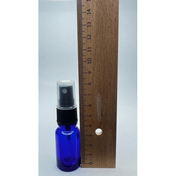 10 ml Mavi (Kobalt) Beyaz Cam Sprey Başlıklı Şişe