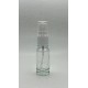10 ml Şeffaf Cam Beyaz Sprey Başlıklı Şişe